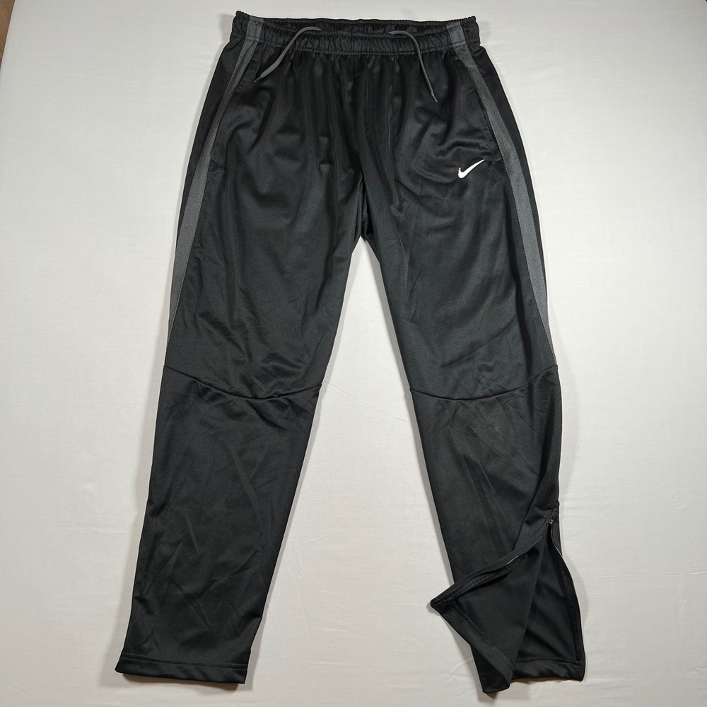 Nike Epic Training Track Pants Black Gray Mens XL‎ Ankle Zip Athletic 835573-020